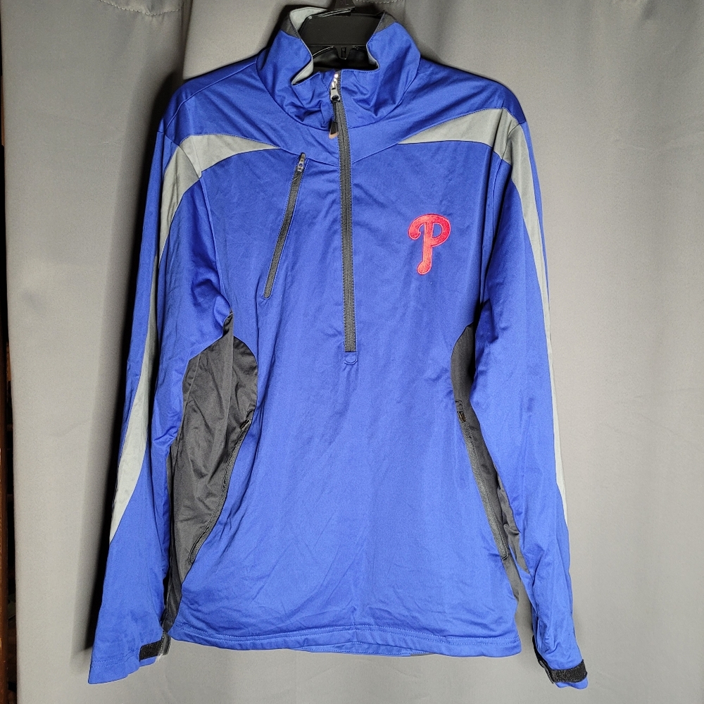 Phillies Half Zip Spring Jacket Pullover Size Medium M